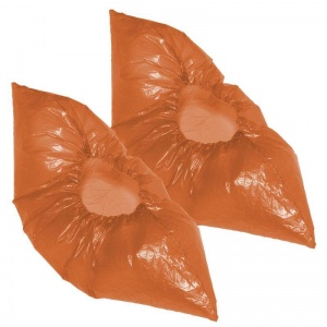 Бахилы одноразовые полиэтиленовые повышенной плотности (35мкм, оранжевые, 3.5г, 50 пар в упаковке)