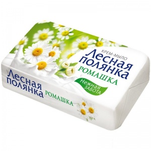 Мыло-крем туалетное Лесная полянка "Ромашка", 90г, бумажная обертка, 1шт. (1100-2)