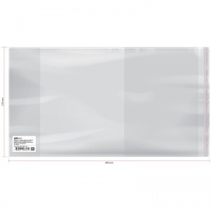 Обложка для дневников и тетрадей ArtSpace, 210x380мм, с липким слоем, 80мкм, ШК, 50шт. (PP 210.80)