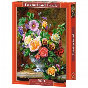 Пазл 500 элементов Castorlаnd "Цветы в вазе", картонная коробка (B-52868)