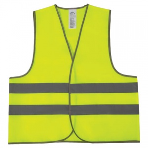 Спец.одежда Жилет сигнальный Грандмастер, 2 светоотражающие полосы, лимонный (размер XL, рост 52-54), эконом, 50шт.