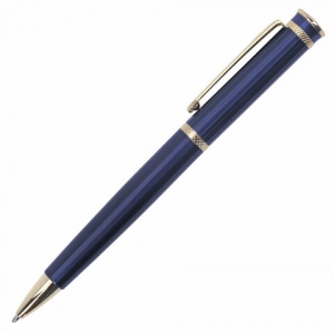 Ручка шариковая автоматическая Brauberg Perfect Blue (бизнес-класса, корпус синий, золотистые детали, синий цвет чернил) 25шт. (141415)