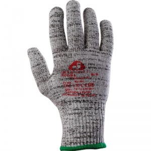 Перчатки защитные от порезов Jeta Safety, трикотажные, 13 класс, 4 нити, серые, размер 10 (XL)