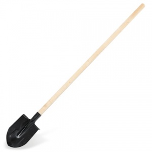 Лопата штыковая, 200х285мм, с ребрами жесткости, черенок деревянный (КМ000882)