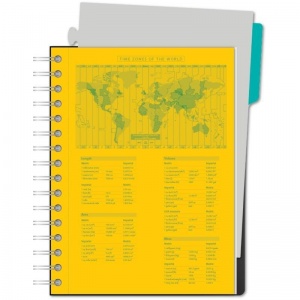 Бизнес-тетрадь А5 Attache Selection Smartbook, 120 листов, клетка, 1 разделитель на спирали, карман, серо-бирюзовый