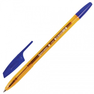 Ручка шариковая Brauberg X-333 Amber (0.35мм, синий цвет чернил, корпус тонированный) 50шт. (BP157)