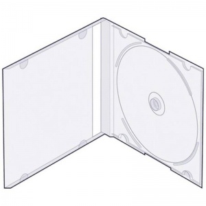 Бокс для CD/DVD дисков VS CD-box Slim/5, прозрачный, 1шт. (slim/5)