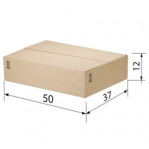 Короб картонный 500х370х120мм, картон бурый Т-22 профиль В, 1шт. (503211)