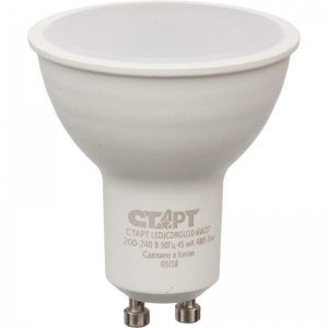 Лампа светодиодная Старт LED (6Вт, GU10, спот) теплый белый, 10шт. (LED JCDR GU10 6W27)
