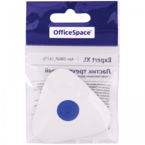 Ластик OfficeSpace Expert XL (треугольный, термопл. резина, 50x50x9мм) пластик.держатель, 24шт. (OBGP_16776)