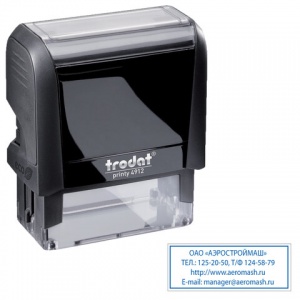 Оснастка для печати Trodat 4912 P4 (47х18мм, синий, подушка в комплекте) (52877)