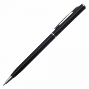 Ручка шариковая автоматическая Brauberg Delicate Black (бизнес-класса, корпус черный, серебристые детали, синий цвет чернил) 1шт. (141399)