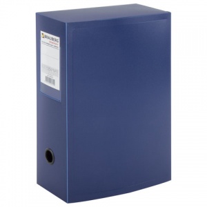 Короб архивный Brauberg Energy (100мм, до 900л, разборный, пластик) синий (235375), 15шт.