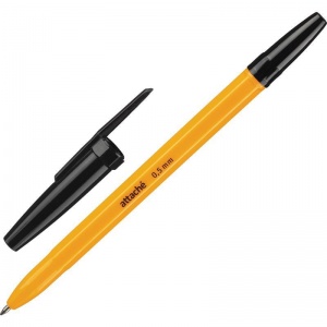 Ручка шариковая Attache Economy (0.5мм, черный цвет чернил, оранжевый корпус) 1шт.