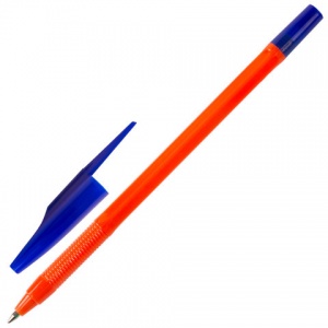 Ручка шариковая Staff Flare (0.7мм, синий цвет чернил, масляная основа, корпус оранжевый) 1шт. (142679)