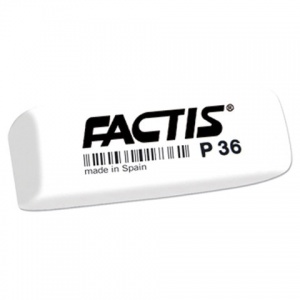 Ластик Factis (56х19,5х9мм, пластиковый, со скошенным краем) 36шт. (P-36)
