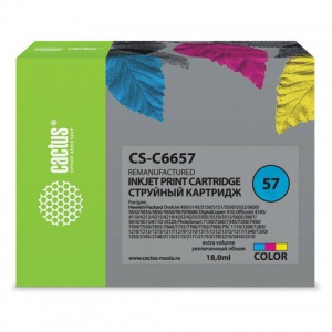 Картридж CACTUS совместимый с HP 57 C6657A (500 страниц) цветной (CS-C6657)