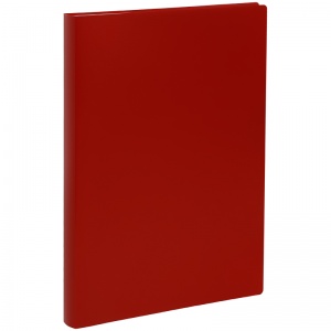 Папка файловая 80 вкладышей Стамм (А4, 30мм, 600мкм, пластик) красная (ММ-32269)