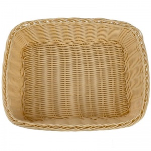 Корзина для хлеба Gastrorag плетеная прямоугольная пластиковая, 32.5х26.5х9см, 1шт.