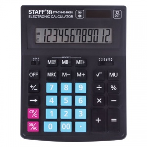Калькулятор настольный Staff Plus STF-333-BKBU (12-разрядный) черно-синий (250461)