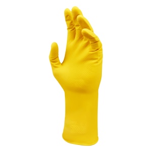 Перчатки резиновые OfficeClean, размер 7 (S), желтые, 1 пара (248567/Н)