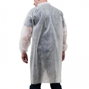 Мед.одежда Халат одноразовый процедурный на липучке, белый, размер XL, 10шт., 10 уп.