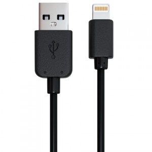 Кабель USB2.0 Red Line, USB-A (m) - Apple Lightning, 1м, черный (УТ000008646)