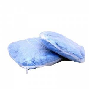 Бахилы одноразовые полиэтиленовые стандартной плотности (20мкм, голубые, 2.5г, 50 пар в упаковке)