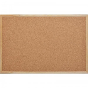 Доска пробковая Attache Economy (90х60см, деревянная рамка, коричневая)
