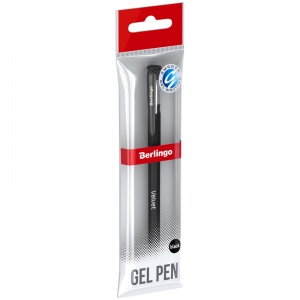 Ручка гелевая Berlingo Velvet (0.4мм, черный, прорезиненный корпус) европодвес, 24шт. (CGp_50125_1)