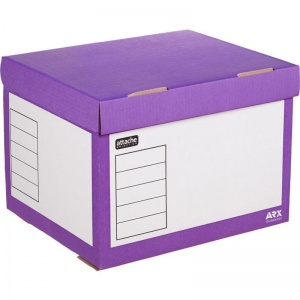 Короб архивный Attache (410x350x300мм, 350мм, гофрокартон) фиолетовый