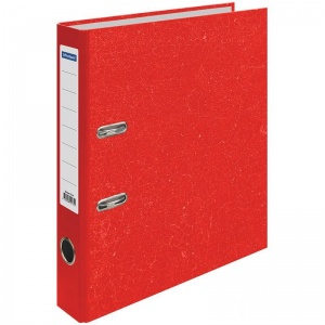 Папка с арочным механизмом OfficeSpace (50мм, А4, до 350л., картон "под мрамор") красная (242572)