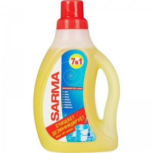 Средство для мытья полов Sarma "Лимон", антибактериальное, концентрат 750мл (9088)