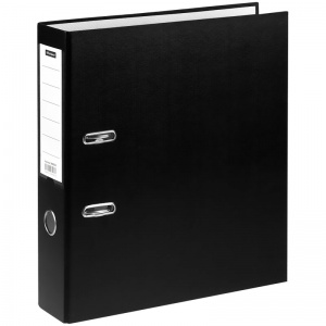 Папка с арочным механизмом OfficeSpace (75мм, А4, бумвинил, картон/бумвинил) черная (340058)