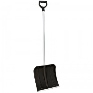 Лопата для уборки снега Vega, пластиковая, ковш 40x37см, черенок алюминиевый изогнутый (329768)