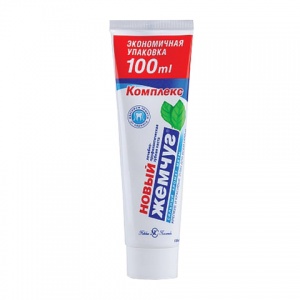 Зубная паста Новый Жемчуг, комплексная защита от кариеса, с сильным ароматом мяты, 100мл (17123)