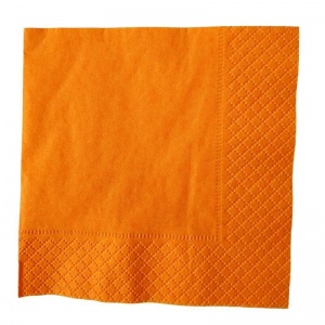 Салфетки бумажные 24х24см, 2-слойные Profi Pack, оранжевые, 250шт.