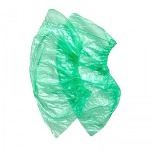 Бахилы одноразовые полиэтиленовые Стандарт детские (гладкие, 1.6г, зеленые) 50 пар в упаковке