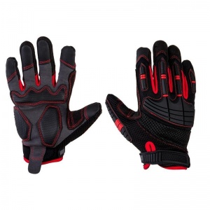 Перчатки защитные антивибрационные Jeta Safety, размер 9 (L), черные/красные, 1 пара