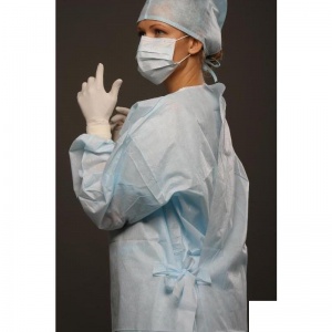 Мед.одежда Халат хирургический стерильный (размер 52-54, длина 140см, плотность 25 г/кв.м)