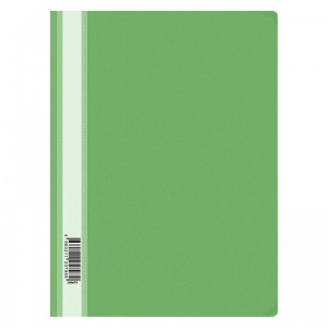 Папка-скоросшиватель OfficeSpace (А4, до 100л., пластик) зеленая с прозр. верхом (Fms16-3_11691)
