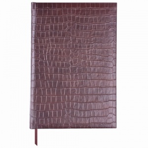 Ежедневник недатированный А5 Brauberg Comodo (160 листов) обложка кожзам "под матовую крок. кожу", коричневая (123838)