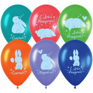 Воздушные шары MESHU "Honey bunny", 12" (30см), пастель, разные виды, 50шт. (MS_42103)