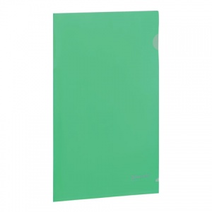 Папка-уголок Brauberg (А4, 100мкм, пластик) зеленая (223965), 50шт.