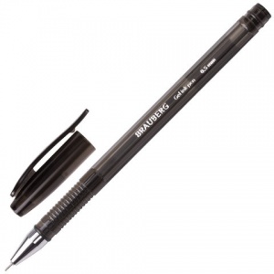 Ручка гелевая Brauberg Income (0.35мм, черный, игольчатый наконечник) 1шт. (141517)