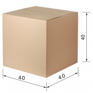 Короб картонный 400x400x400мм, картон бурый Т-23 профиль В, 1шт. (440134)