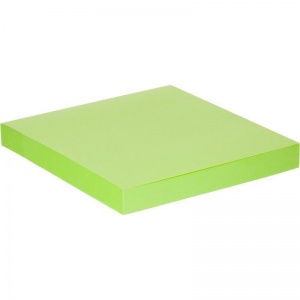 Стикеры (самоклеящийся блок) Attache Selection Extra, 76х76мм, неоновые зеленые, 12 блоков по 100 листов
