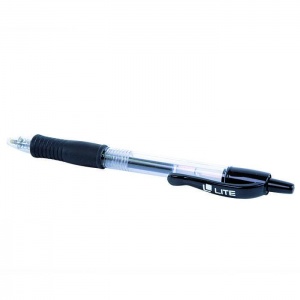 Ручка гелевая автоматическая LITE (0.5мм, черный, резиновая манжетка), 12шт.