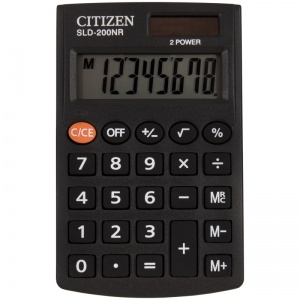 Калькулятор карманный Citizen SLD-200NR (8-разрядный) черный (SLD-200NR), 100шт.