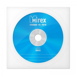 Оптический диск CD-R Mirex 700Mb, 48x, бумажный конверт, 1шт. (UL120051A8C)